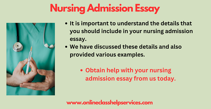 Nursing admission essay